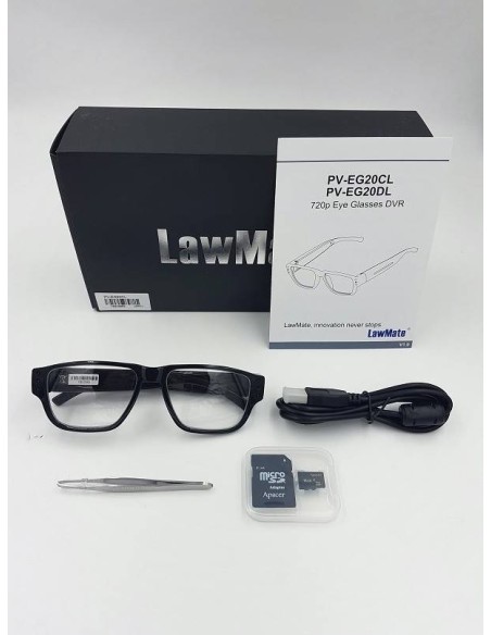 Lunettes camera espion 720P HD 16GO LAWMATE PV-EG20CL Lunettes camera espion 720P HD 16GO LAWMATE PV-EG20CL