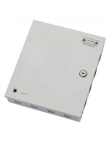 Boitier alimentation 12V15A 9 sorties pour videosurveillance