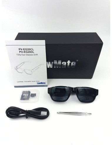 Lunettes solaire camera espion 720P HD LAWMATE PV-EG20DL