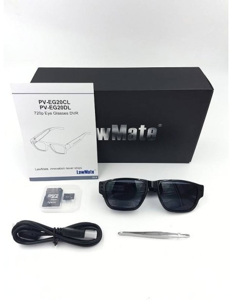 Lunettes solaire camera espion 720P HD LAWMATE PV-EG20DL