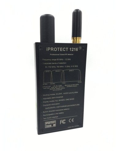 Detecteur de radiofréquences iPROTECT 1216 50MHZ à 12GHZ