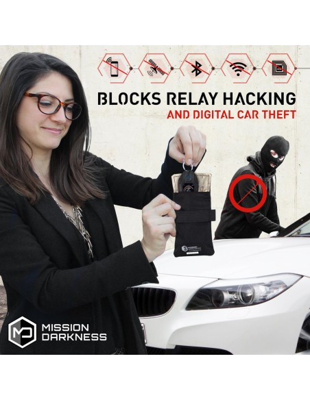 pochette anti hacker clé de voiture - cage de faraday - Hd Protech