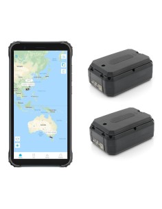 Pack de 2 traceurs GPS AT-1X avec 1 écran de controle durci suivi temps réel