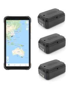 Pack de 3 traceurs GPS AT-1X avec 1 écran de controle durci suivi temps réel