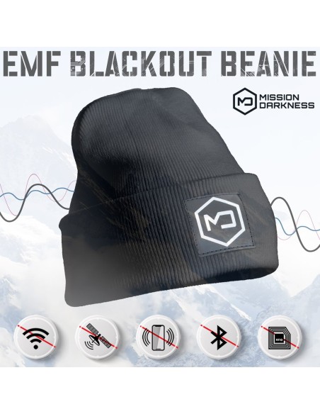 Bonnet anti radiations électromagnétiques et 5G BLACKOUT HAT Bonnet anti radiations électromagnétiques et 5G BLACKOUT HAT