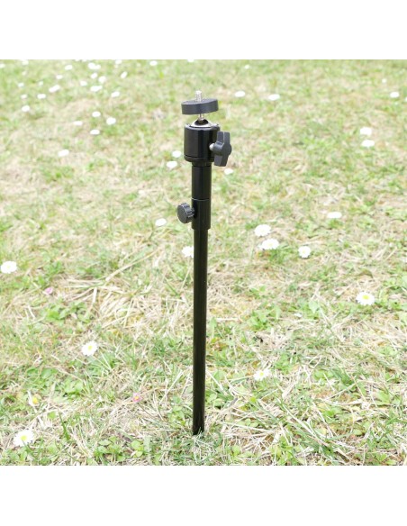 Fixation sol réglable de 30 à 50cm avec rotule orientable pour caméra de chasse Fixation sol réglable de 30 à 50cm avec rotule orientable pour caméra de chasse