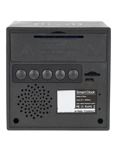 Caméra espion WiFi cachée dans un réveil avec chargeur induction pour smartphone