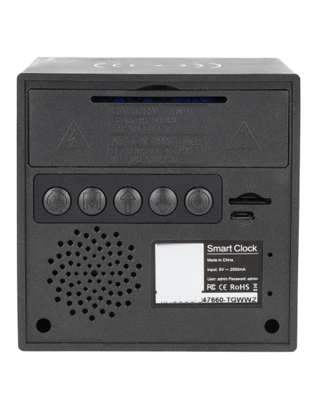 Caméra espion WiFi cachée dans un réveil avec chargeur induction pour smartphone