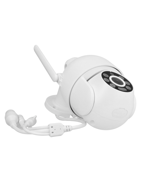 Caméra extérieure WiFi avec sirène et flash police fonction auto-tracking vico6