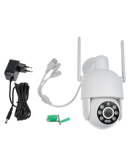 Caméra extérieure WiFi avec sirène et flash police fonction auto-tracking vico6