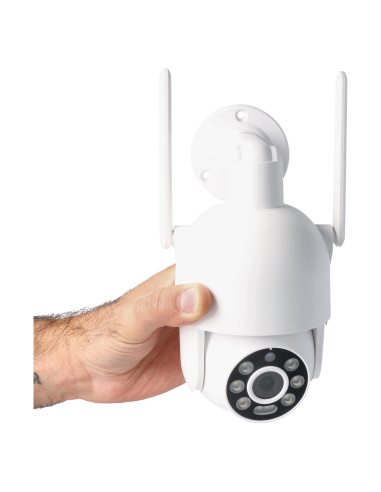 Caméra extérieure WiFi avec sirène et flash police fonction auto-tracking vico6