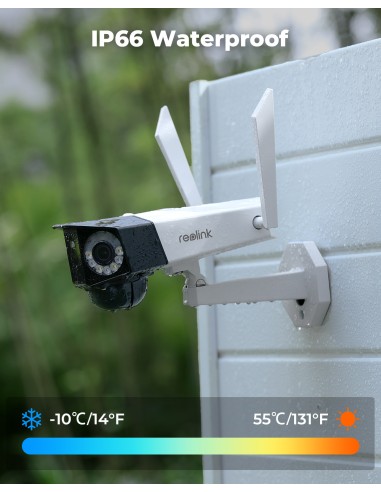 Caméra WiFi avec batterie double objectif...