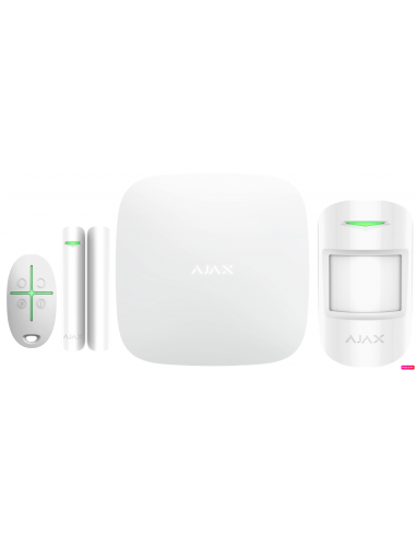 Kit alarme AJAX HUBKIT2 blanc GSM IP