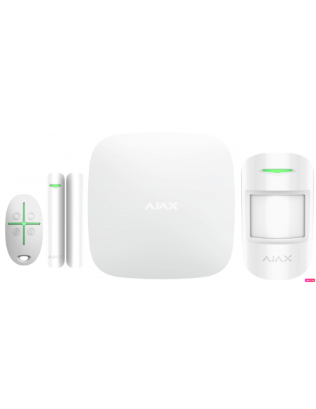Kit alarme AJAX HUBKIT2 blanc GSM IP