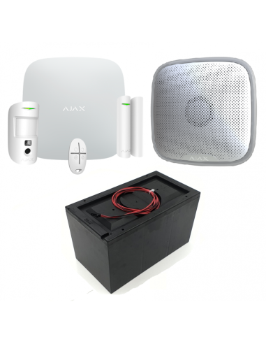 Kit alarme 3G AJAX autonome 7 mois pour logements vacants, chantiers et lieux is