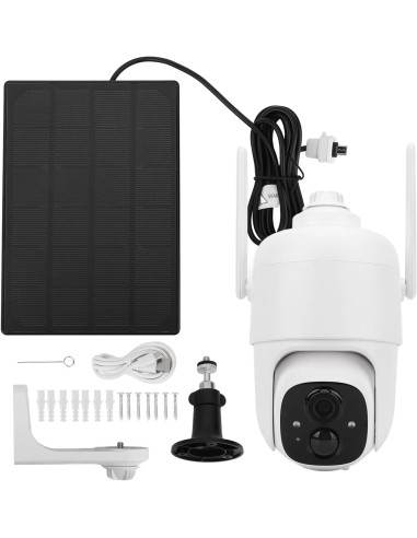 Caméra autonome motorisée PTZ WiFi avec flash...