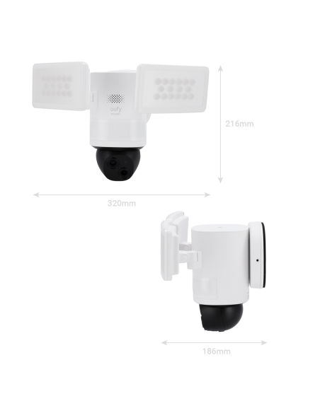 Caméra ip WIFI motorisée double objectifs dans une applique lumineuse EUFY E340