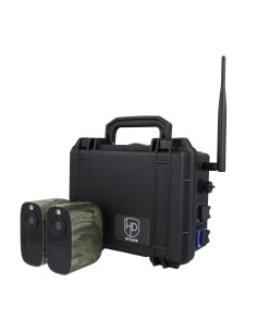 Kit vidéosurveillance 4G LTE mobile autonome avec 2...