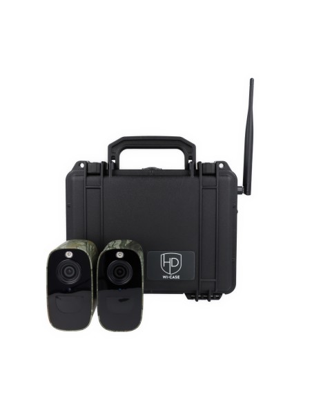 Kit vidéosurveillance 4G LTE mobile autonome avec 2 caméras WiFi 4MP 2K
