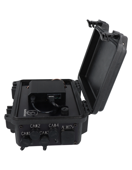 Valise vidéosurveillance mobile LTE intelligence avancée BlackCase 4G IVS+