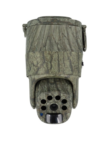 Caméra 4G PTZ motorisée camo avec batterie longue autonomie solaire