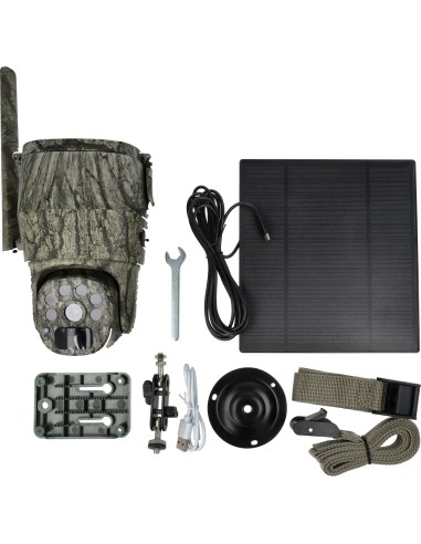 Caméra 4G PTZ motorisée camo avec batterie...