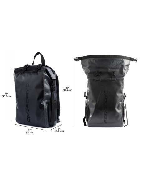 Sac à dos Faraday blocage de signaux étanche noir 17L FARADAY DEFENSE