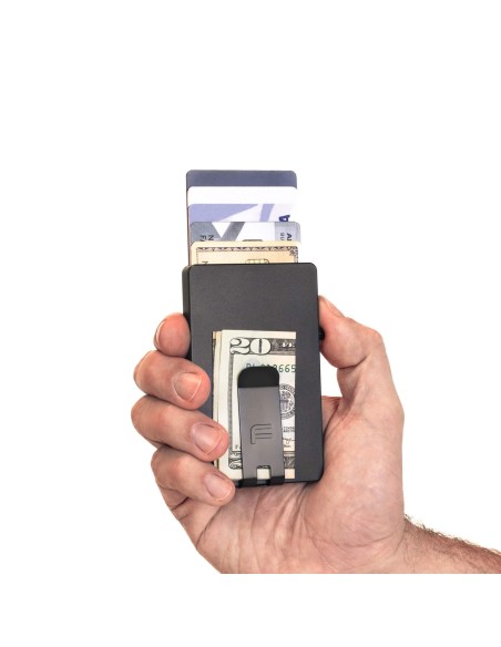 Porte-cartes avec clip billet aluminium Faraday Defense blocage des signaux