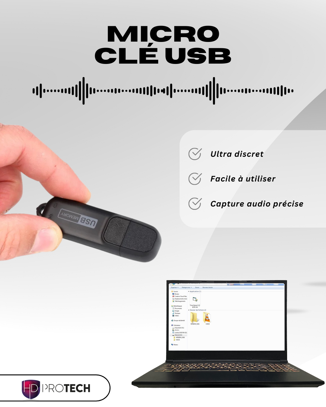 Micro espion clé USB : la surveillance audio ultra-discrète ?️